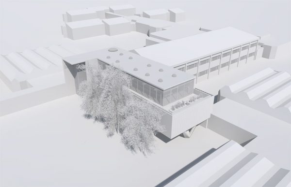 kern & toth - Ihr Architekturbüro aus München Perspektive der Geschätsstelle des BBIV im BIZ Wetzendorf